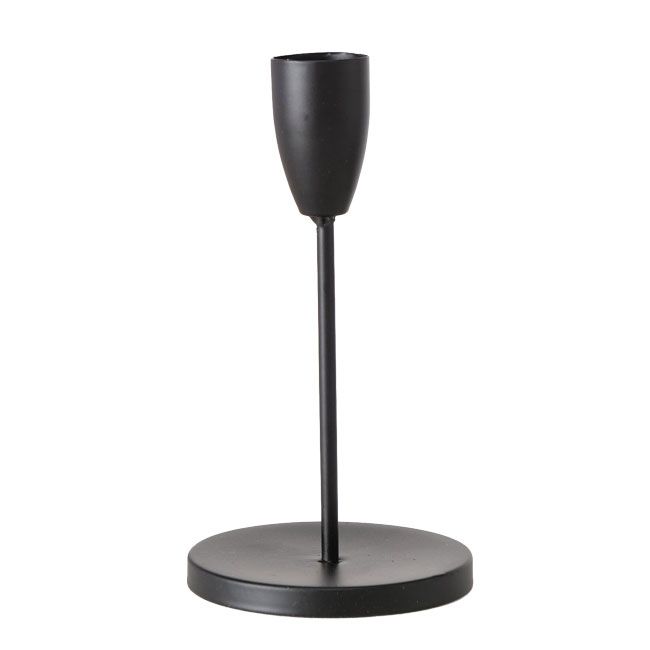 Leuchter mieten Schwarz H 15 cm