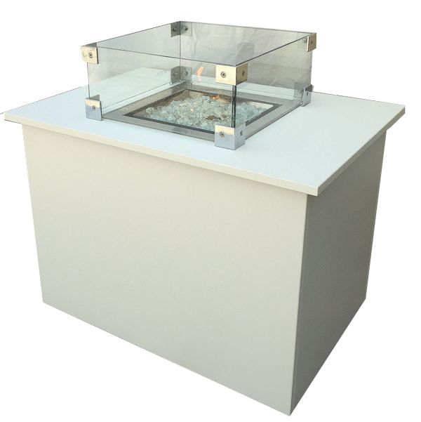 Loungetisch mieten mit Feuerstelle - 85 x 60 cm