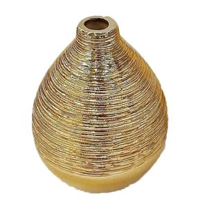 Vase Gold gerillt H11 cm