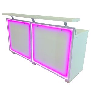 Bar mit Acryl-Glas-Front und LED-Beleuchtung B200 cm