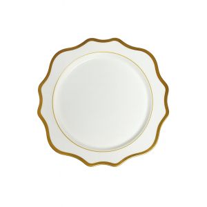 Butterteller mieten - Oktogon mit Goldrand  