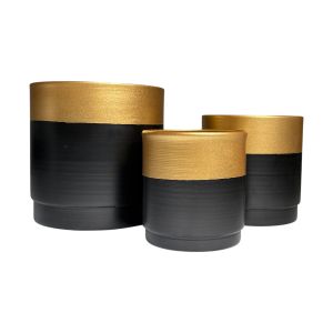 Elegance Gold Übertopf mieten Trio