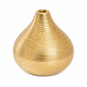 gerillt Vase mieten Gold - H8 cm