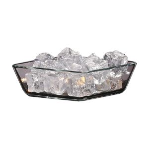 Glasschale mieten inkl. Kunsteiswürfel und Licht