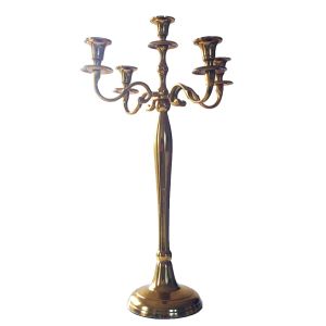 H 60 cm - Gold Leuchter mieten 5armig 