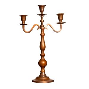 Kupfer Leuchter mieten 3armig H 40 cm