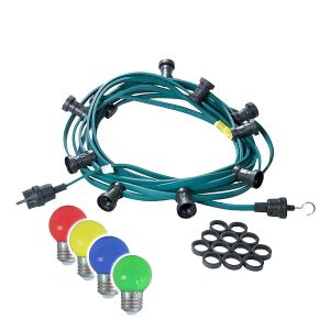 Lichterkette mieten – 30 m Grün mit bunten LEDs
