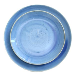 2 teiliges Tellerset mieten - Stonecast Blau