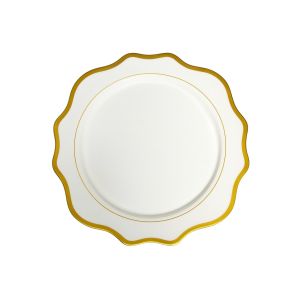 Platzteller mieten - Oktogon mit Goldrand  