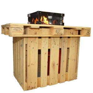 Portlandia Feuerstelle Stehtisch mieten