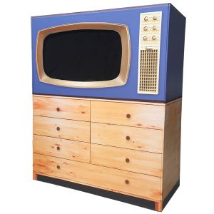 RetroTV Display Blende mieten - Blau