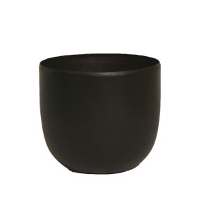 Metall - 14 x 12,5 cm - Übertopf mieten Schwarz 