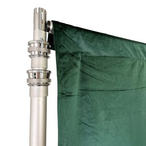 Velour Vorhang mieten – Dunkelgrün, 143 × 383 cm