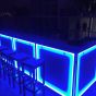 Bar mit Acryl-Glas-Front und LED-Beleuchtung Eckteil B100 cm