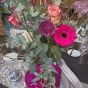 Blumenarrangement - Disco Disco Tischdeko Idee
