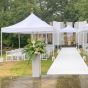 Pfauenthron - Faltpavillon mieten B 400 x T 400 cm Grau