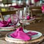 Weinglas - Fuchsia Serviette Mieten 