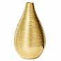 gerillte Vase mieten Gold - H14,5 cm