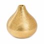 gerillt Vase mieten Gold - H8 cm