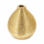 gerillte Vase mieten Gold - H 11 cm