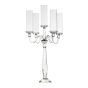 H 75 cm - Glas Leuchter mieten 5armig 
