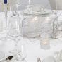 Leuchter aus Glas - Glascube mieten inkl. Kunsteis und Schwimmkerzen 
