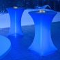 Stehtisch mit Husse - Glasschale mieten inkl. Kunsteiswürfel und Licht
