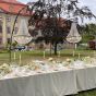 Traverse für Übertischdekoration