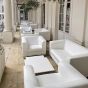 zweiteiliger Beistelltisch - Lounge Sessel mieten 