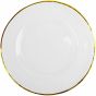 Platzteller mieten - Glas mit Goldrand 