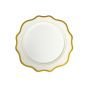 Platzteller mieten - Oktogon mit Goldrand  