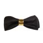 Serviette Stoff Schwarz B50 x T50 cm mit Klammer Gold