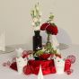 Dekoidee Rosen Rot - Vintage Vase mieten Rot H22 cm