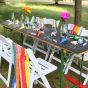 Tischdeko Idee - ABC-Fest - White Wedding Klappstuhl mieten