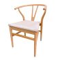 geflochtenes Sitzpolster - Wishbone Chair mieten Natur