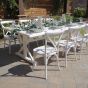 Platzteller Glas mit Bördelring - X-Back Chair mieten WashWhite