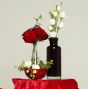 Dekoset Rosen Rot - Vintage Vase mieten Rot H22 cm