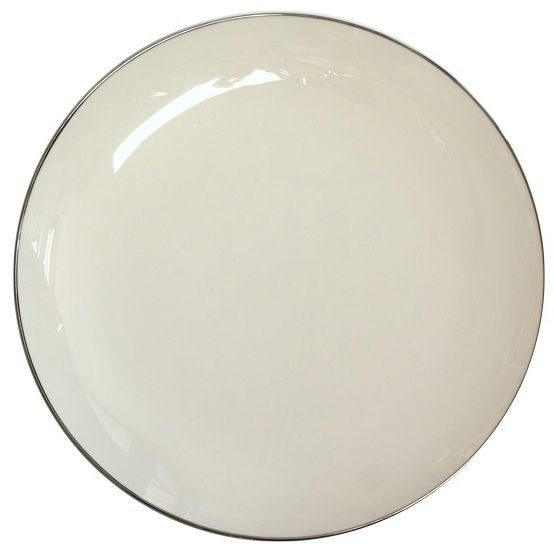 Platzteller mieten - Porzellan mit Silberrand 