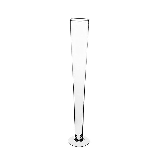 Flöte Vase mieten H60 cm Klar