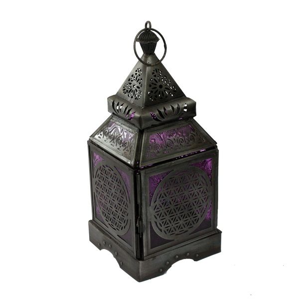 Orient Windlicht mieten Schwarz H 24 cm