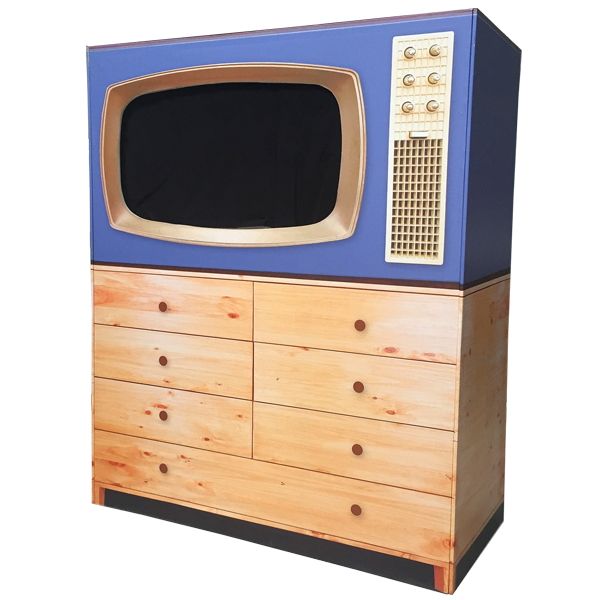 RetroTV Display Blende mieten - Blau