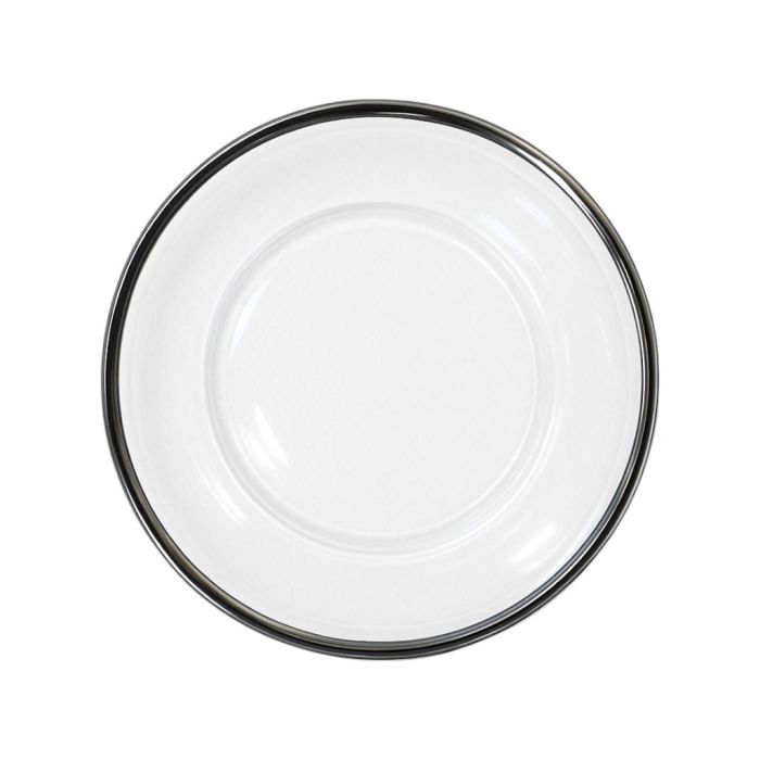 Butterteller mieten - Glas mit Silberrand