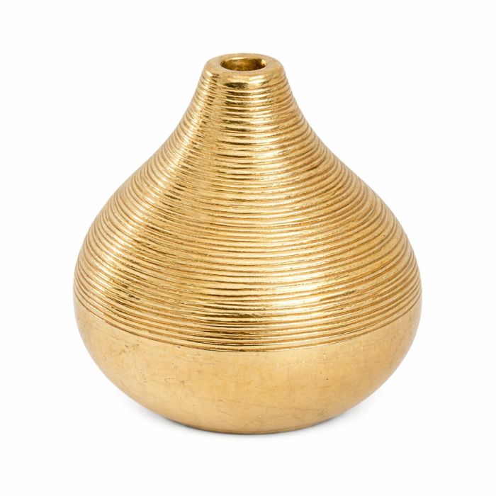 gerillt Vase mieten Gold - H8 cm
