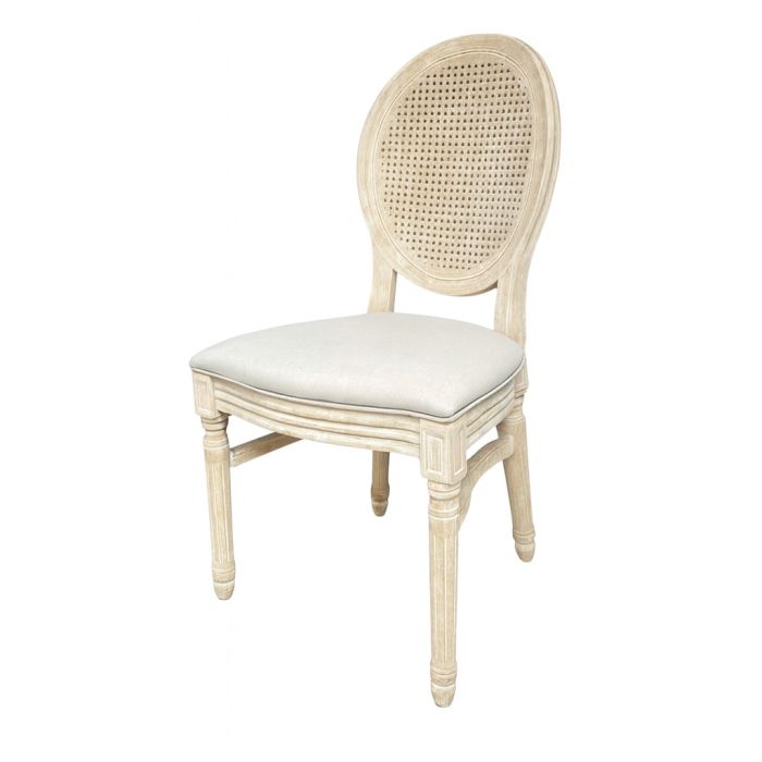 Sitzkissen mit Leinenoptik - Queen Louis Chair mieten