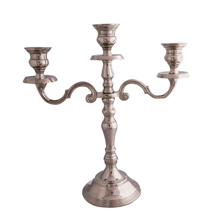 H 25 cm - Silber Leuchter mieten 3armig H 25 cm