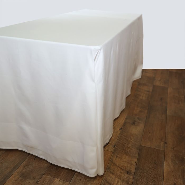Weißes Tischtuch Mieten 220 x 320 cm